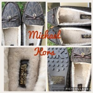 Michael Kors Everett Shearling Mocs Slippers